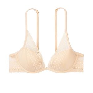 Incredible Lightly lined lace plunge bra